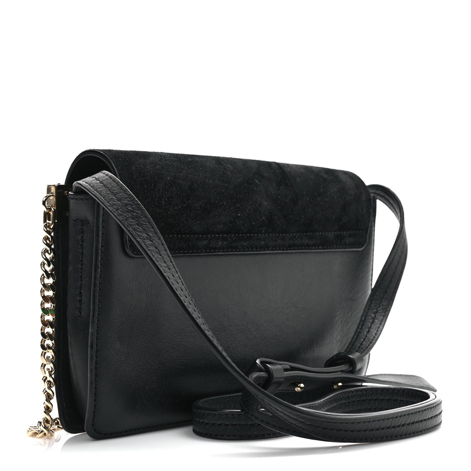 Chloe Suede Calfskin Small Faye Shoulder Bag Black 3 of 8