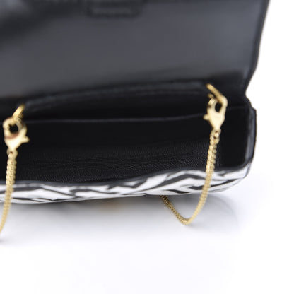 Fendi X JOSHUA VIDES Nappa Vitello King FF Embossed Nano Baguette Charm White Black 6 of 9