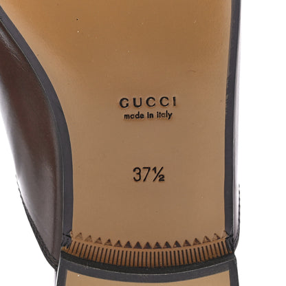 Gucci Calfskin Womens Princetown Slippers 38.5 Brown 6 of 9