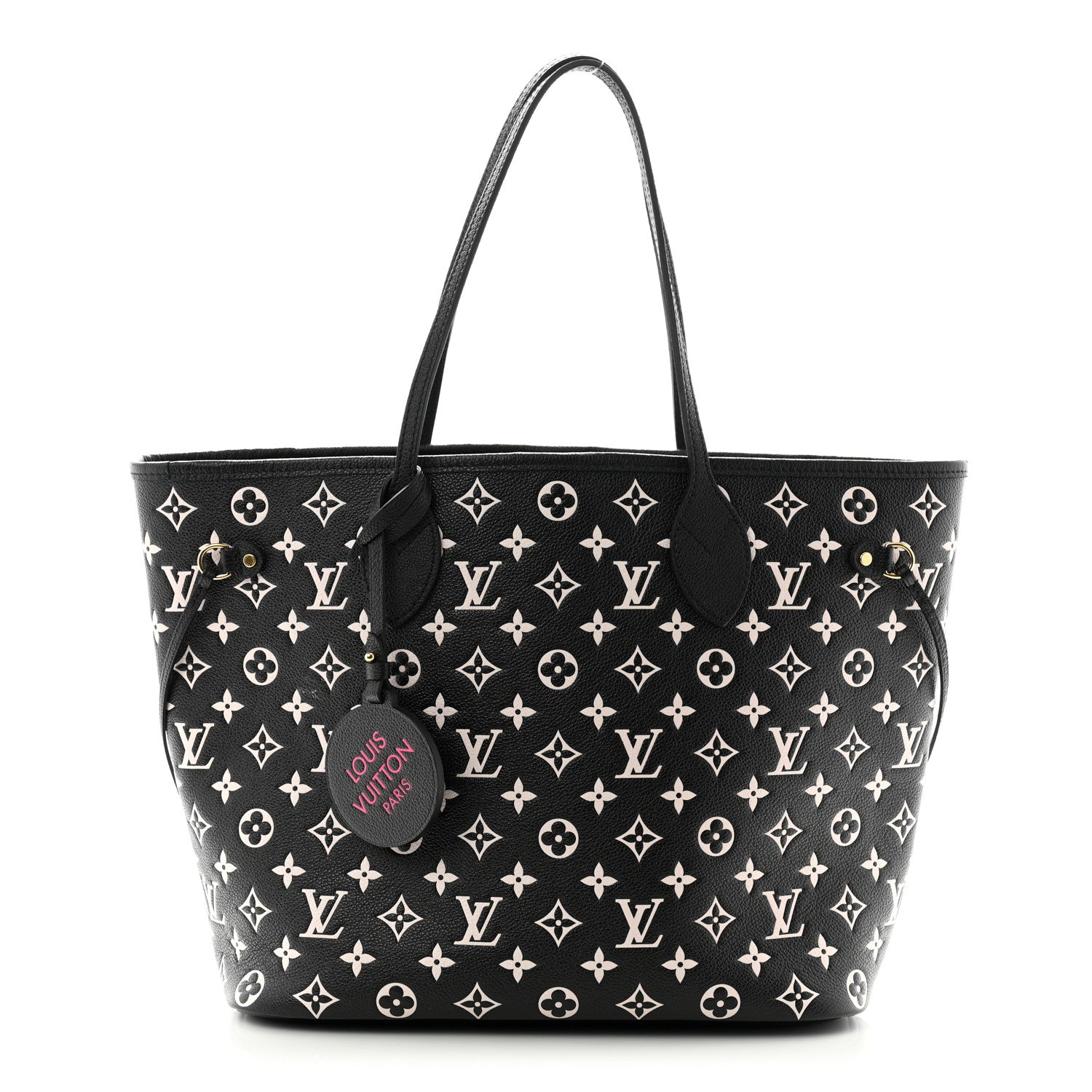 Louis Vuitton Empreinte Spring In The City Neverfull MM Black White Pink 1 of 11