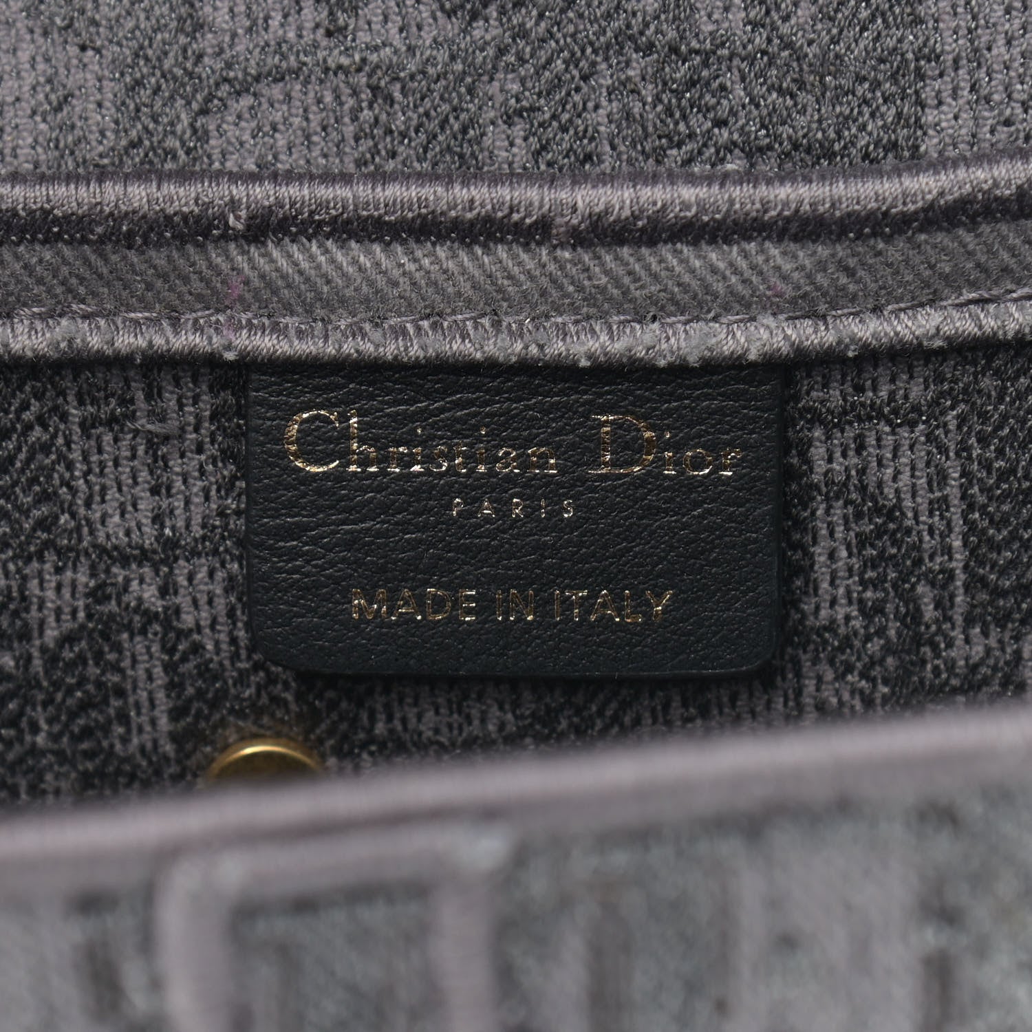Christian Dior Oblique Denim Saddle Bag Grey 6 of 9