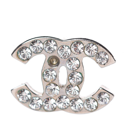 Chanel Crystal Mini Timeless CC Earrings Silver 3 of 6