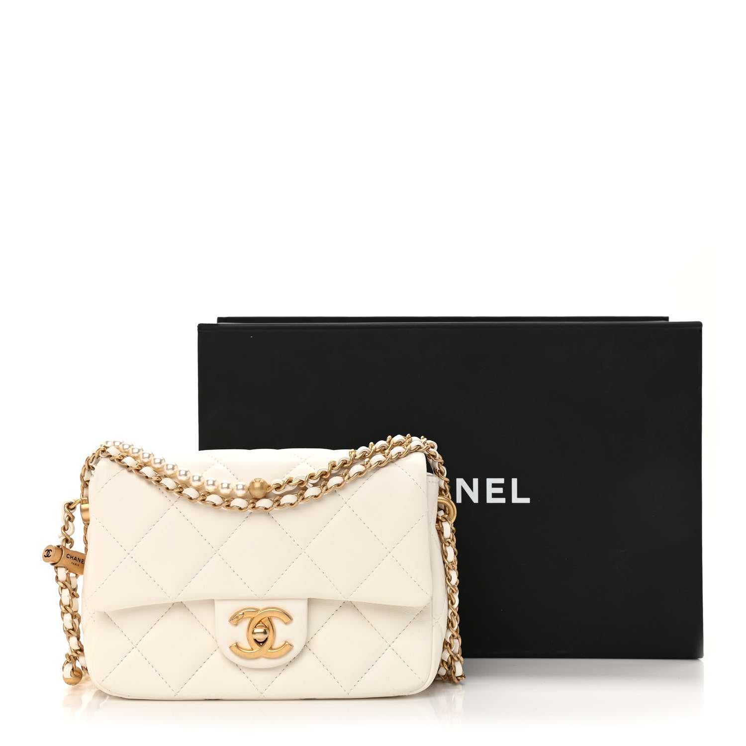 Chanel Lambskin Quilted Mini My Perfect Flap White 11 of 11