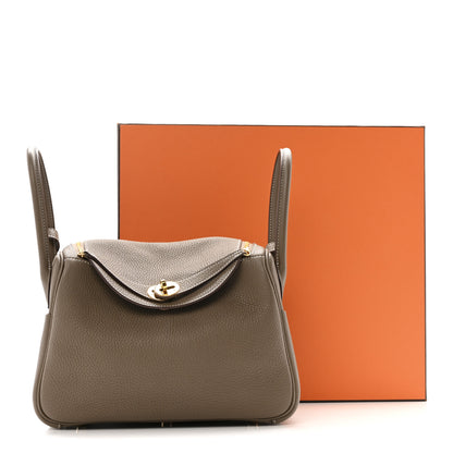 Hermes Taurillon Clemence Lindy 26 Etoupe 15 of 15