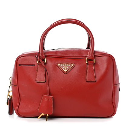 Prada Saffiano Lux Bowler Fuoco 1 of 11