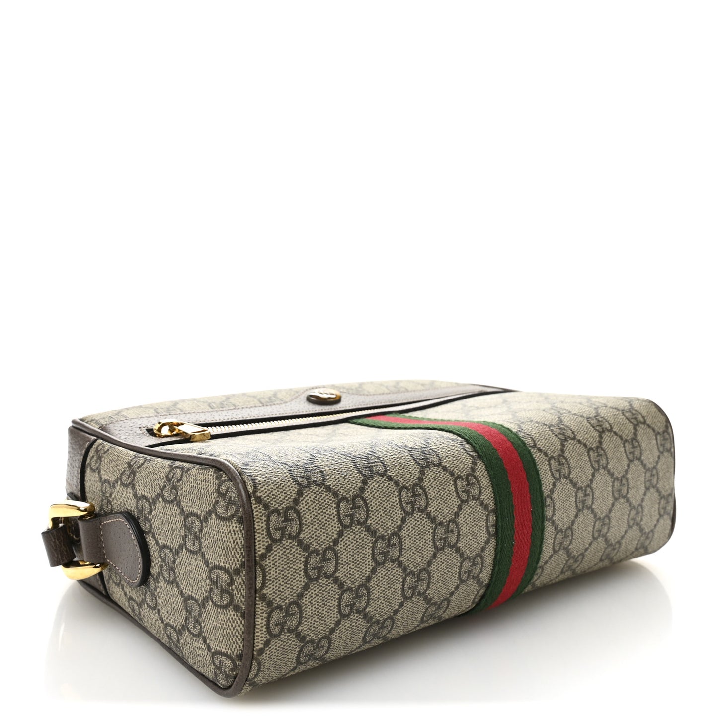GG Supreme Monogram Web Small Ophidia Shoulder Bag Brown