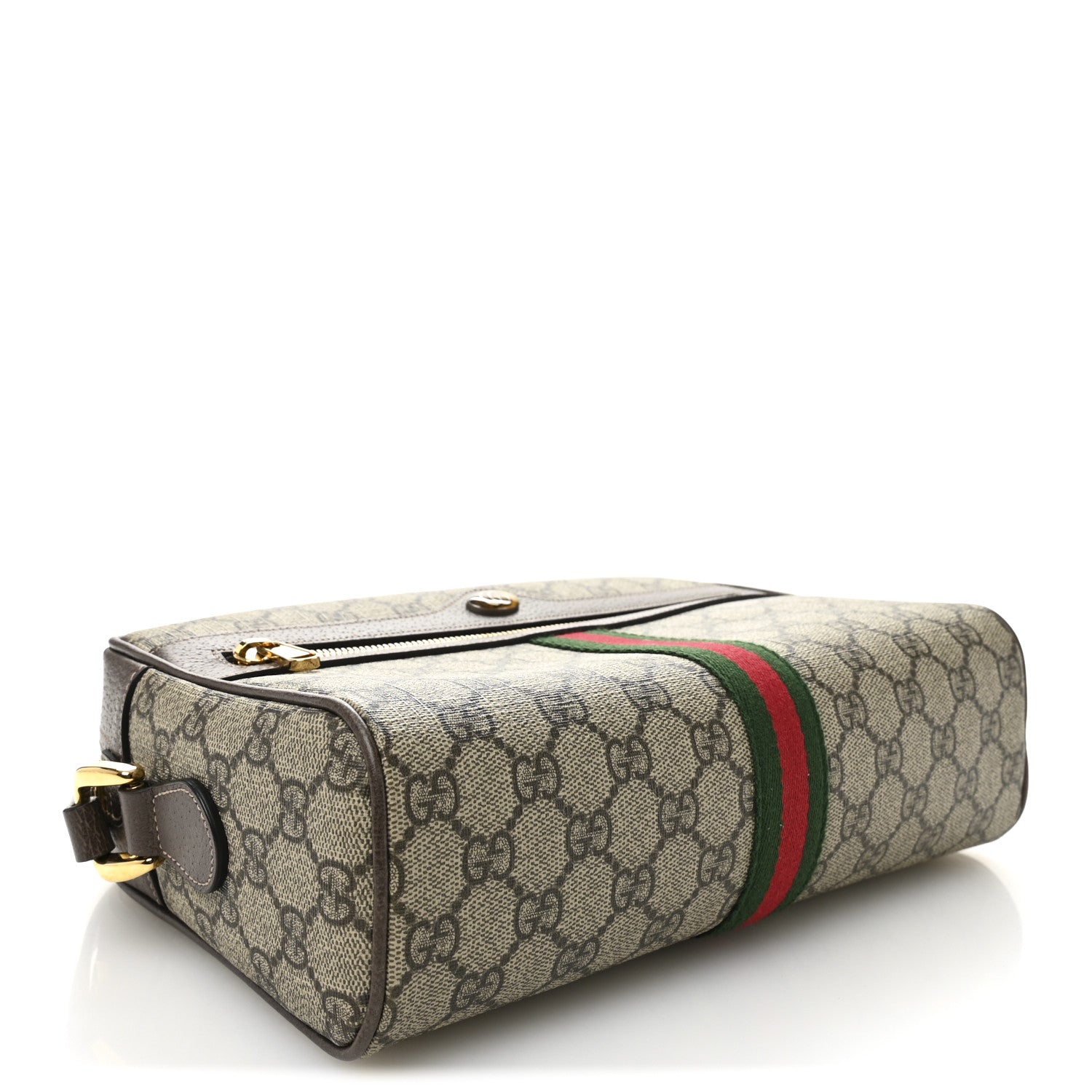 Gucci GG Supreme Monogram Web Small Ophidia Shoulder Bag Brown 4 of 11
