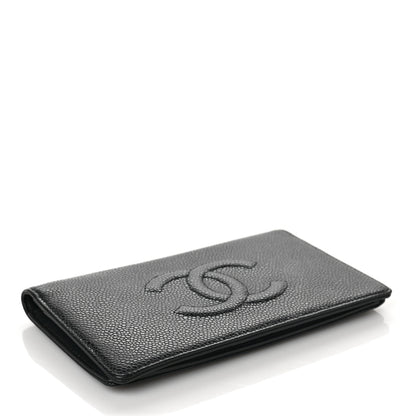 Chanel Caviar Timeless CC Yen Wallet Black 3 of 7