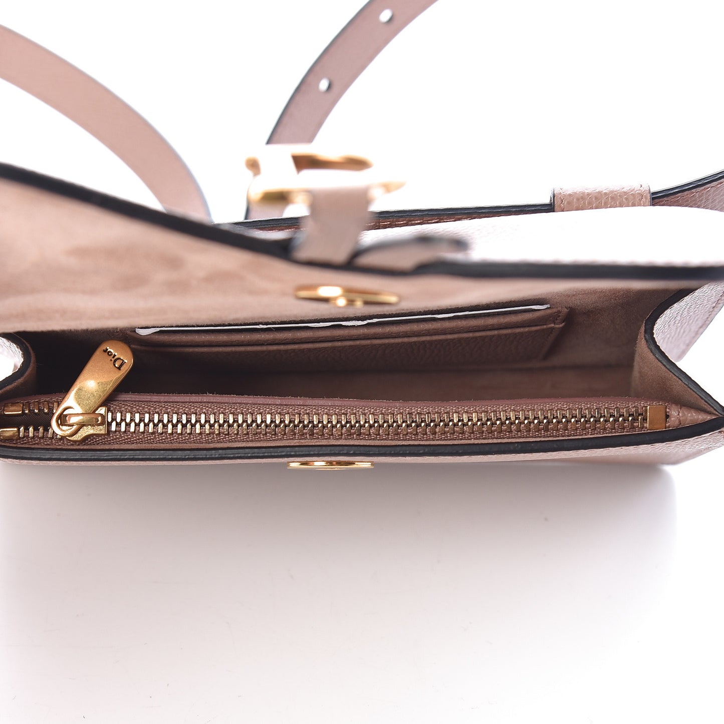 Grained Calfskin Saddle Belt Bag Fard