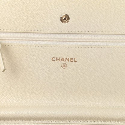 Chanel Caviar Quilted Wallet On Chain WOC White 6 of 14