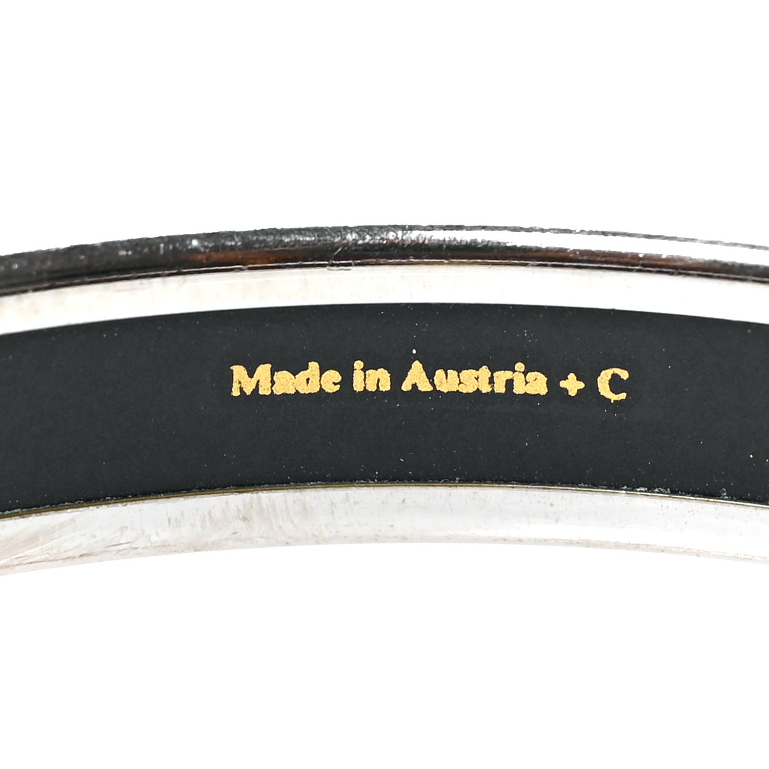 Hermes Enamel Printed Celestial Mythology Narrow Bracelet 70 Black 5 of 5
