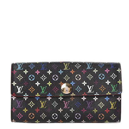 Louis Vuitton Monogram Multicolor Sarah Wallet Black 1 of 13