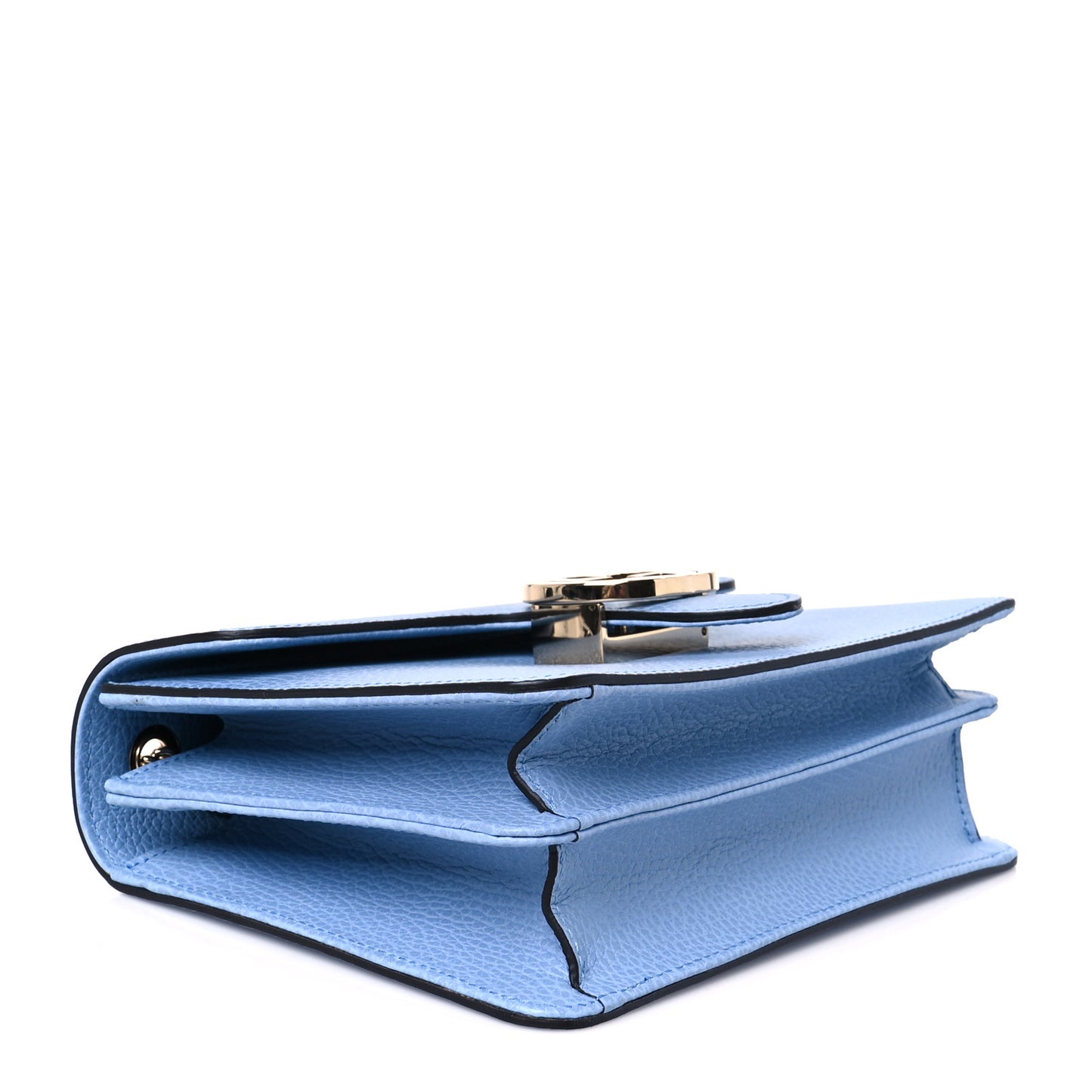 Dollar Calfskin Small Interlocking G Shoulder Bag Mineral Blue
