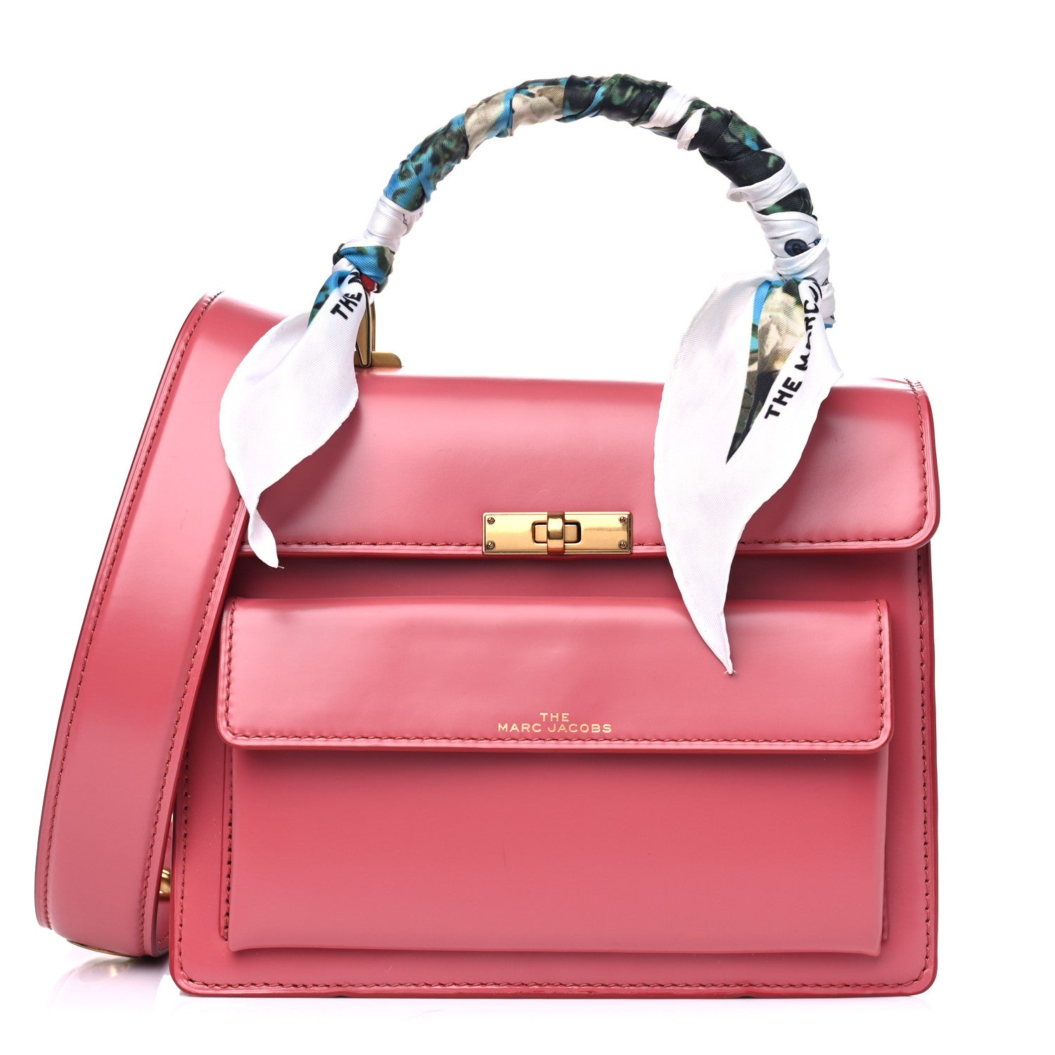Marc Jacobs Shiny Calfskin Uptown Shoulder Bag Santa Fe Red 1 of 11