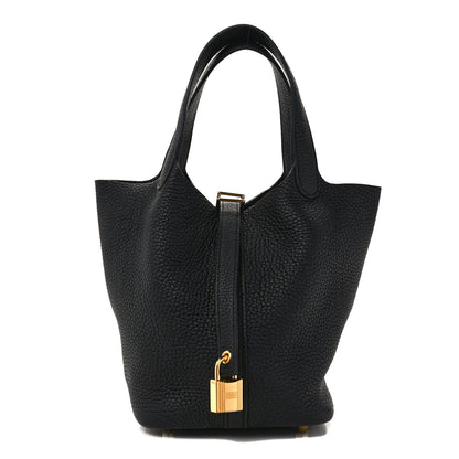 Hermes Taurillon Clemence Picotin Lock 18 PM Black 1 of 9