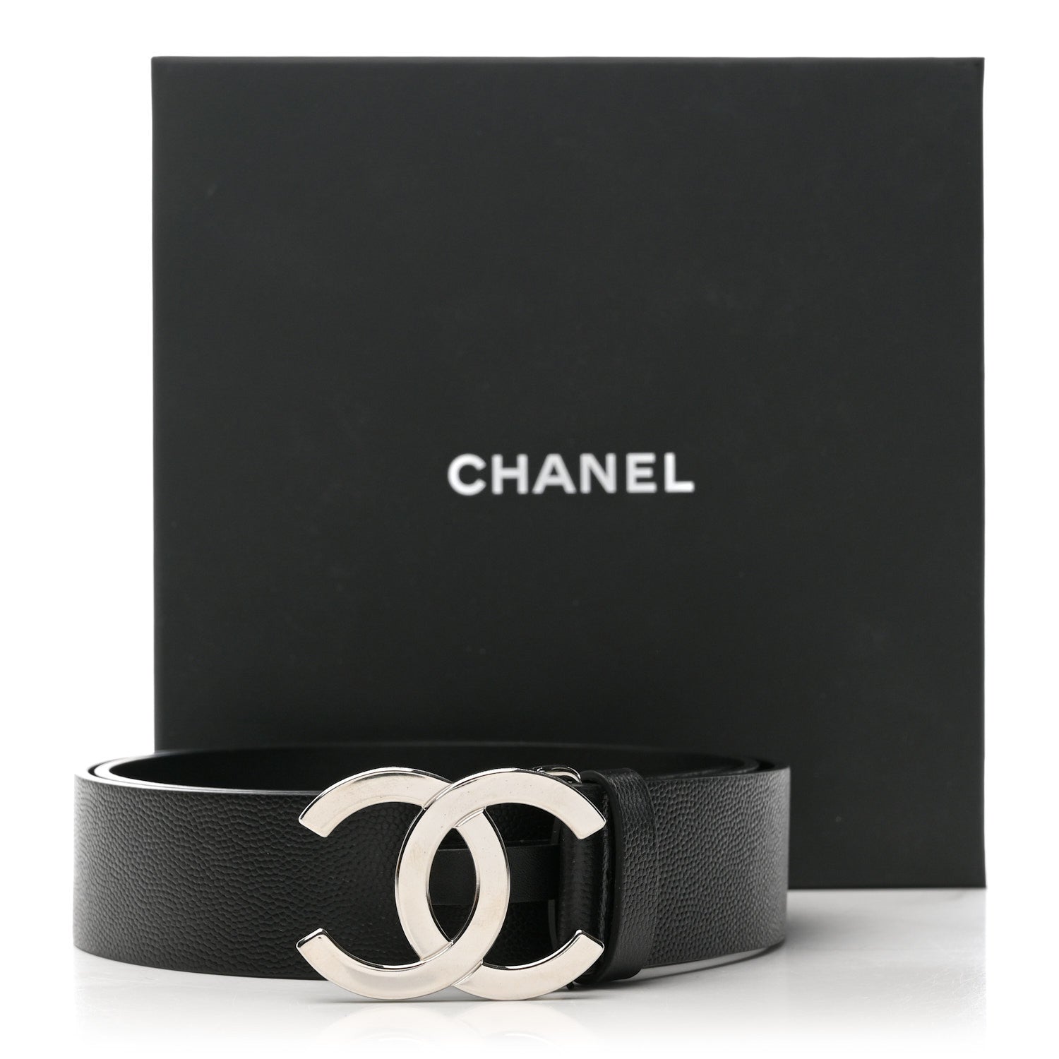 Chanel Caviar CC Logo Belt 85 34 Black 6 of 6