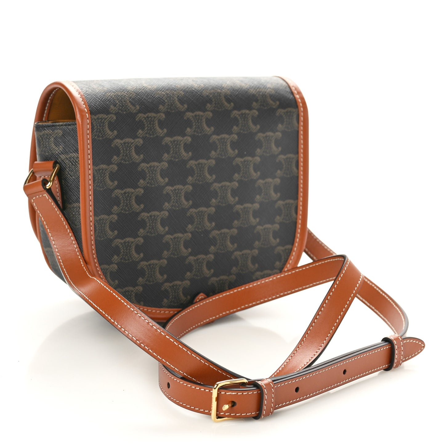 Triomphe Canvas Medium Folco Bag Tan