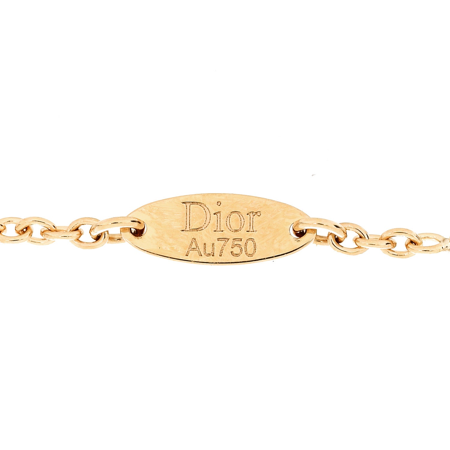 Christian Dior 18K Yellow Gold Diamond Mother of Pearl Rose Des Vents 3-Station Bracelet 5 of 6