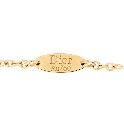 Christian Dior 18K Yellow Gold Diamond Mother of Pearl Rose Des Vents 3-Station Bracelet 5 of 6