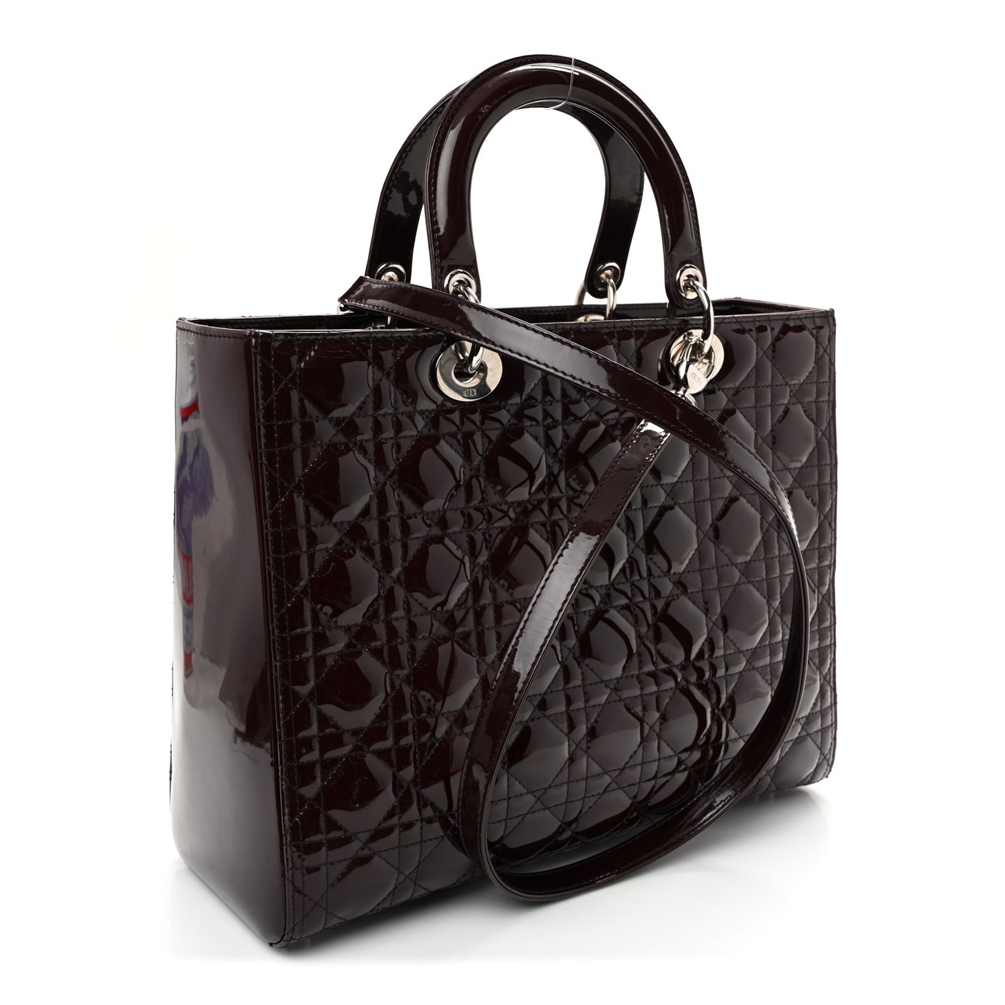 Patent Cannage Large Lady Dior Violet Purple