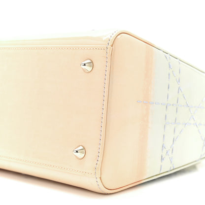 Christian Dior Patent Cannage Gradient Medium Lady Dior Blue Coral 10 of 10