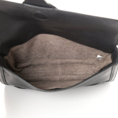 Bottega Veneta Nappa Micro Intreccio Shoulder Bag Black 5 of 12