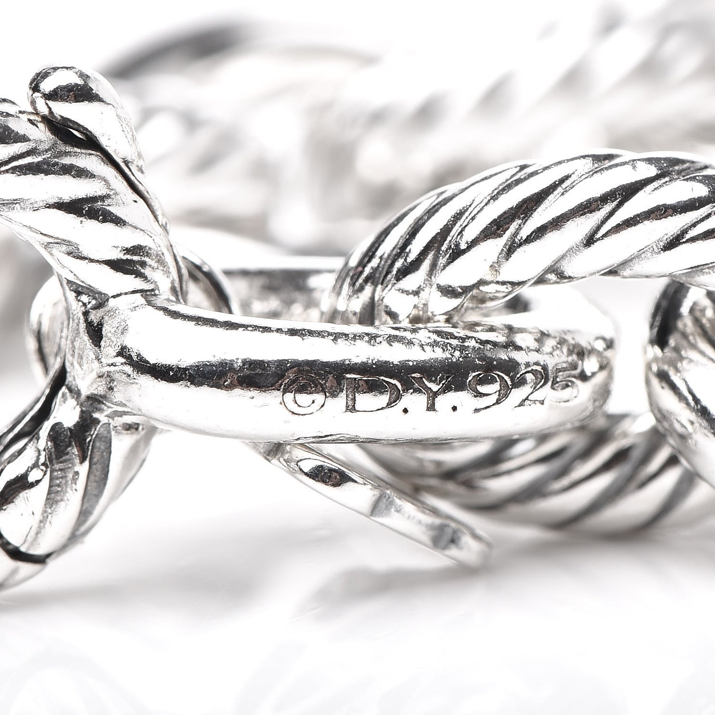 Sterling Silver Diamond 15mm Large Oval Link Bracelet