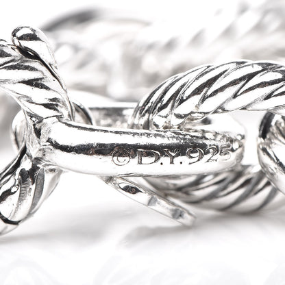 David Yurman Sterling Silver Diamond 15mm Large Oval Link Bracelet 5 of 5