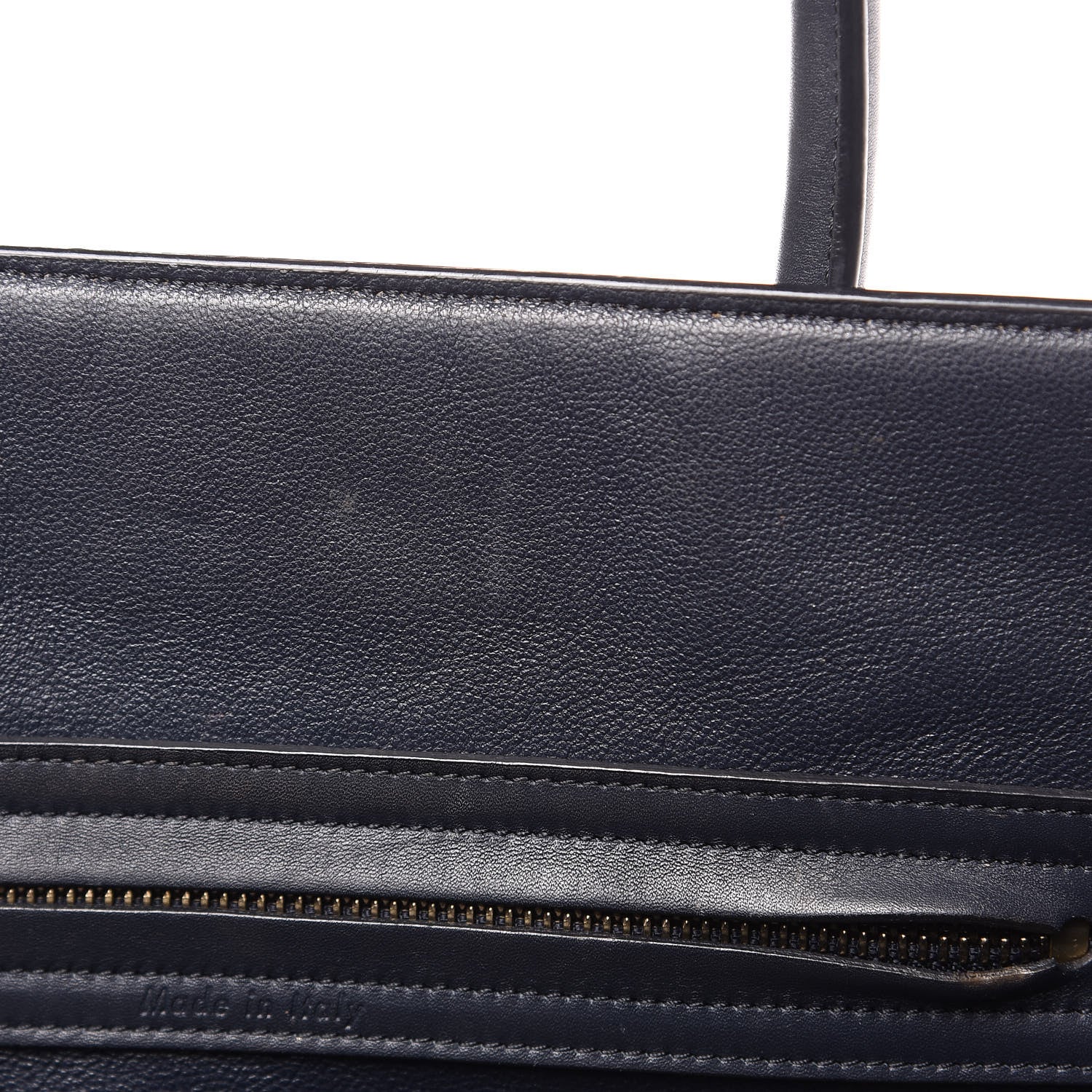 Celine Crocodile Embossed Calfskin Medium Phantom Luggage Navy Blue 13 of 21