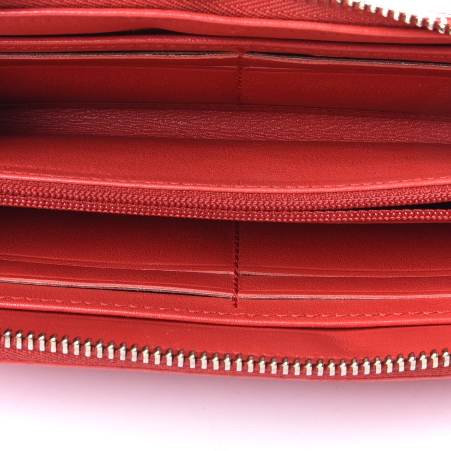 Guccissima Vitello Tender Zip Around Wallet Sporting Red