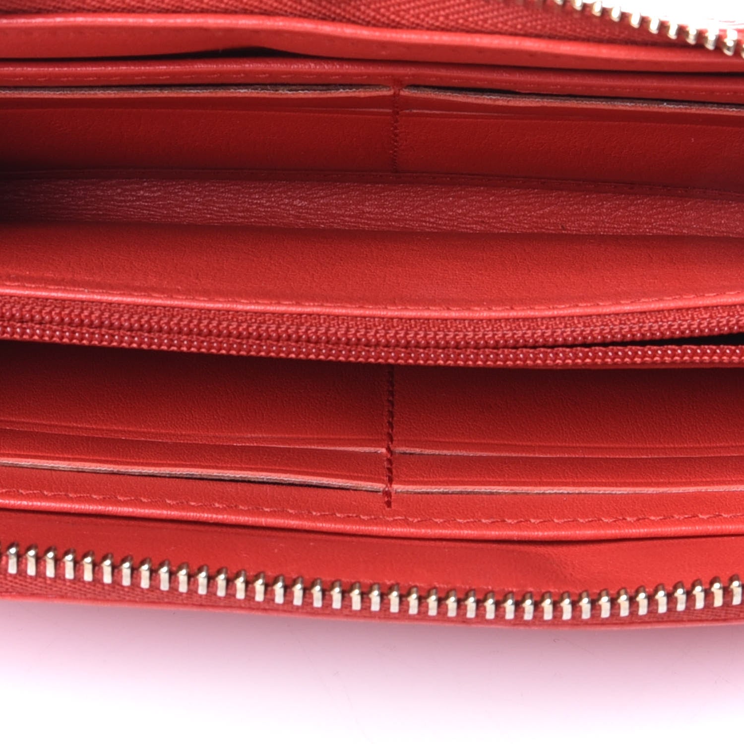 Gucci Guccissima Vitello Tender Zip Around Wallet Sporting Red 3 of 4