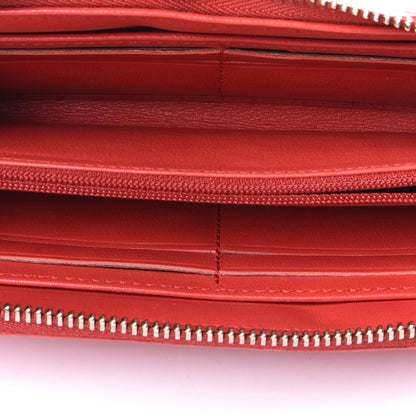Gucci Guccissima Vitello Tender Zip Around Wallet Sporting Red 3 of 4