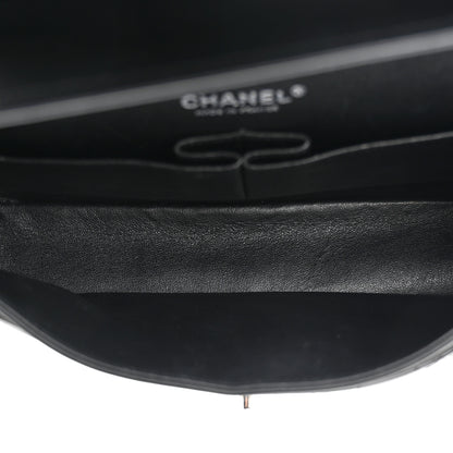 Chanel Patent Calfskin Quilted Bi-Color Medium Double Flap Pink Black 5 of 13