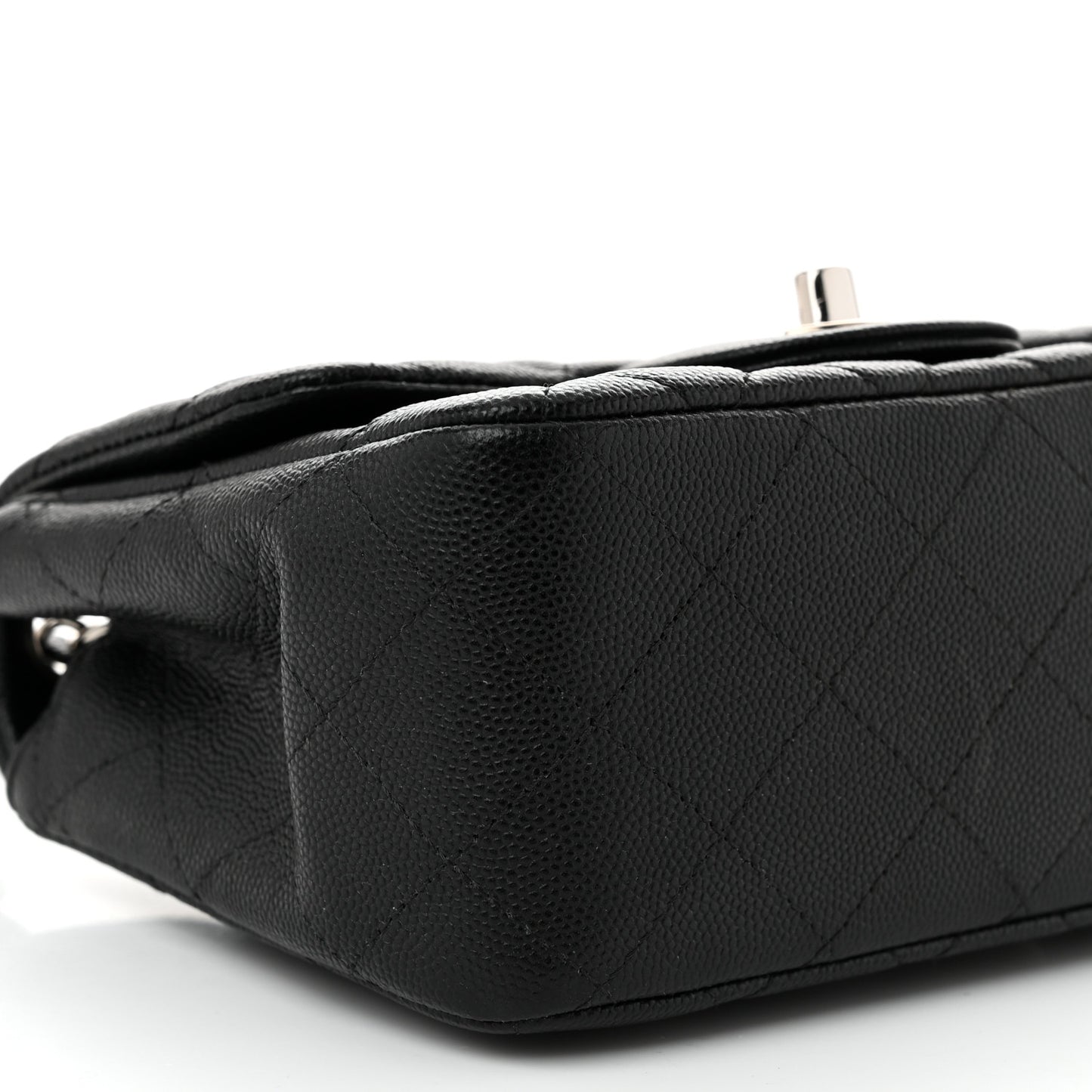 Caviar Quilted Mini Square Flap Black