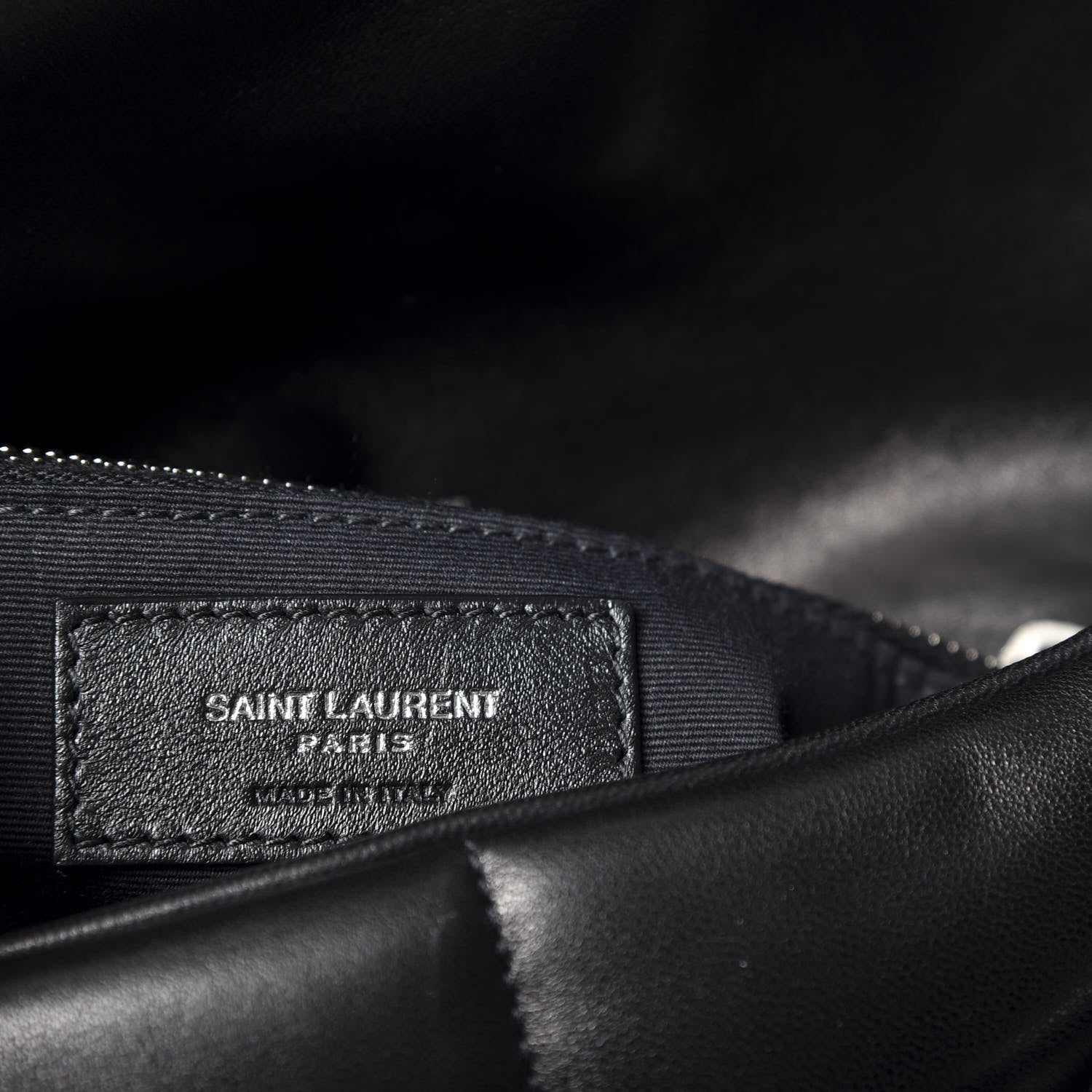Saint Laurent Lambskin Quilted Small Loulou Puffer Monogram Chain Satchel Black 7 of 10