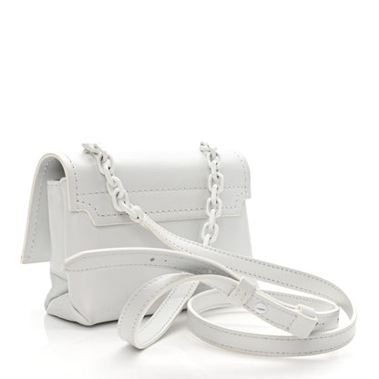 Off-White Calfskin Striped Diag Binder Flap Bag White 3 of 10