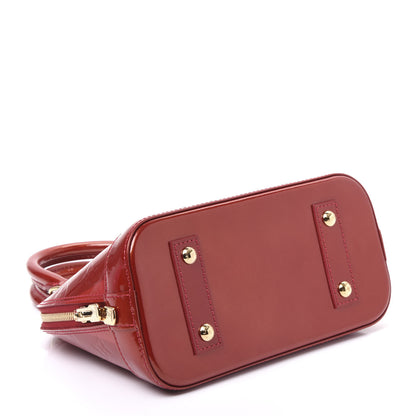 Louis Vuitton Vernis Rayures Alma BB Pomme D'Amour 3 of 8