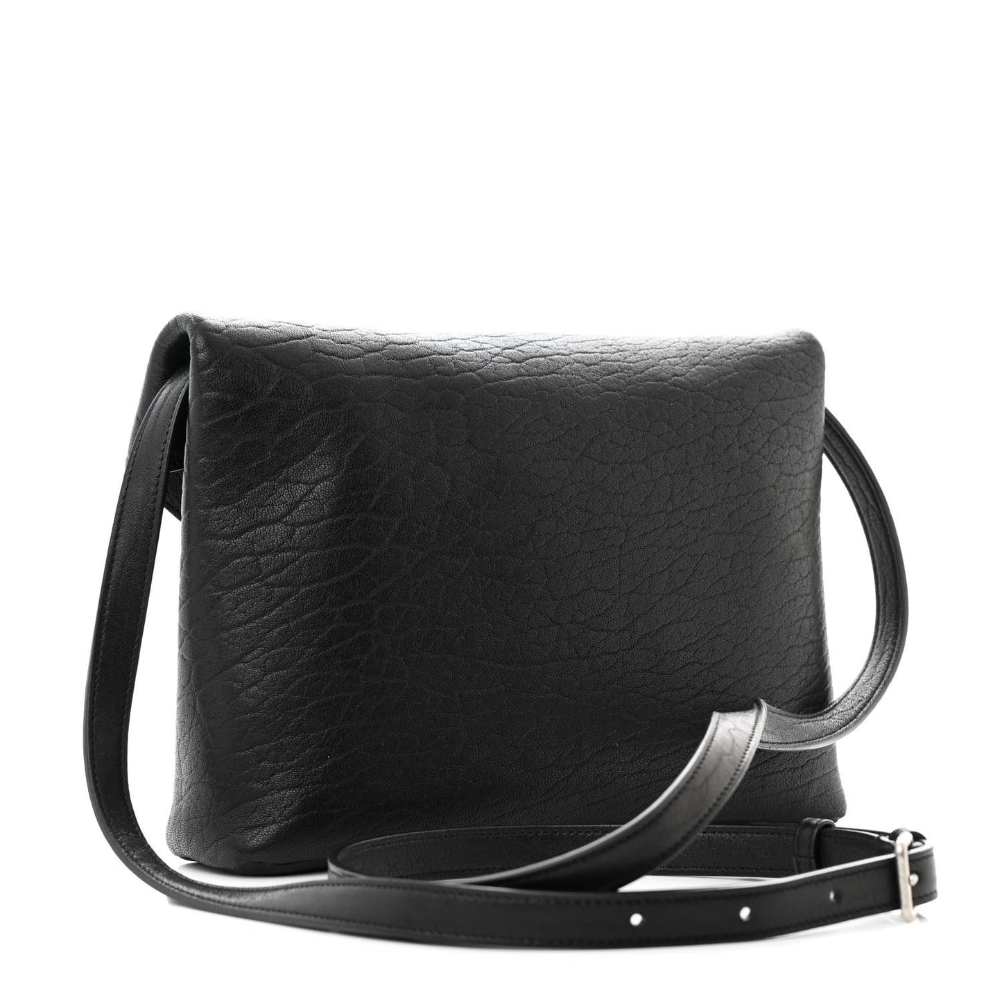 Crocodile Embossed Calfskin Medium Phantom Luggage Black