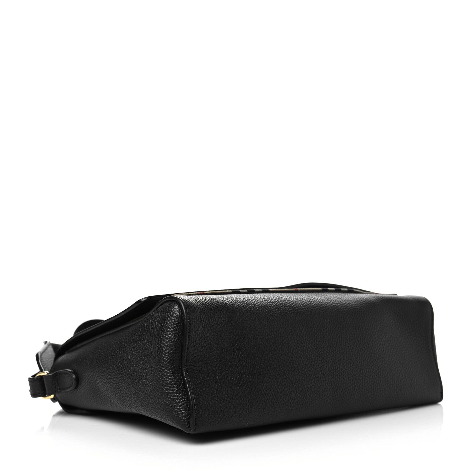 Burberry Grainy Calfskin Vintage Check Note Crossbody Bag Black 4 of 11