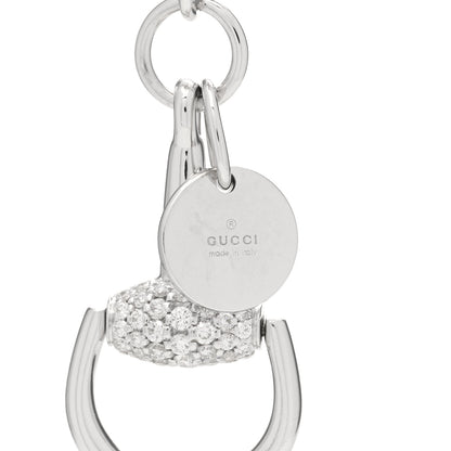 Gucci 18K White Gold Diamond Horsebit Pendant Necklace 5 of 6