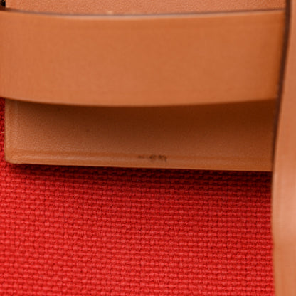 Hermes Vache Hunter Toile Herbag Zip 31 PM Rouge Tomate Natural 14 of 17