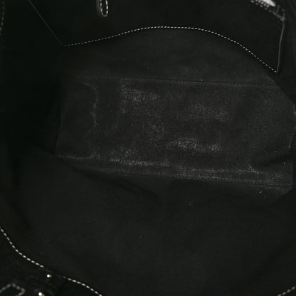 Balenciaga Agneau Arena Striped Patchwork Large Barbes East West Shopper Black White 4 of 5