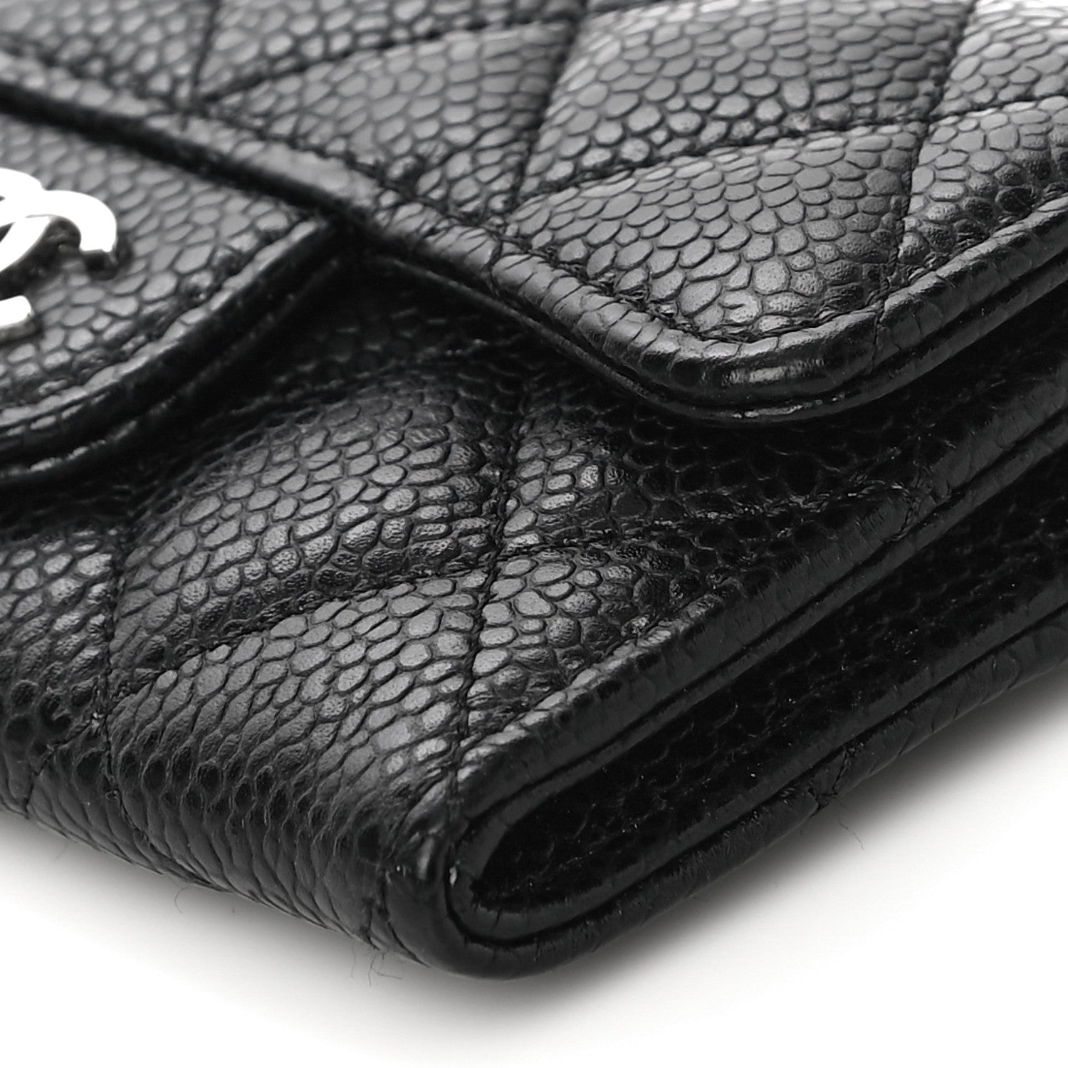 Chanel Caviar Quilted Flap Card Holder Wallet Black 11 of 12