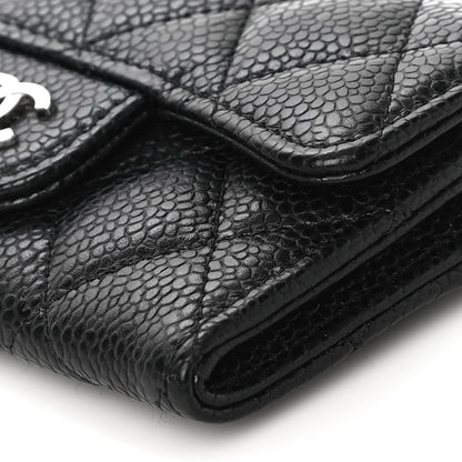 Chanel Caviar Quilted Flap Card Holder Wallet Black 11 of 12