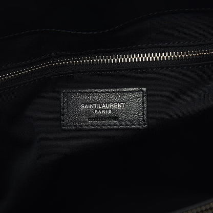Saint Laurent Calfskin Y Quilted Monogram Large Loulou Shopper Black 6 of 10