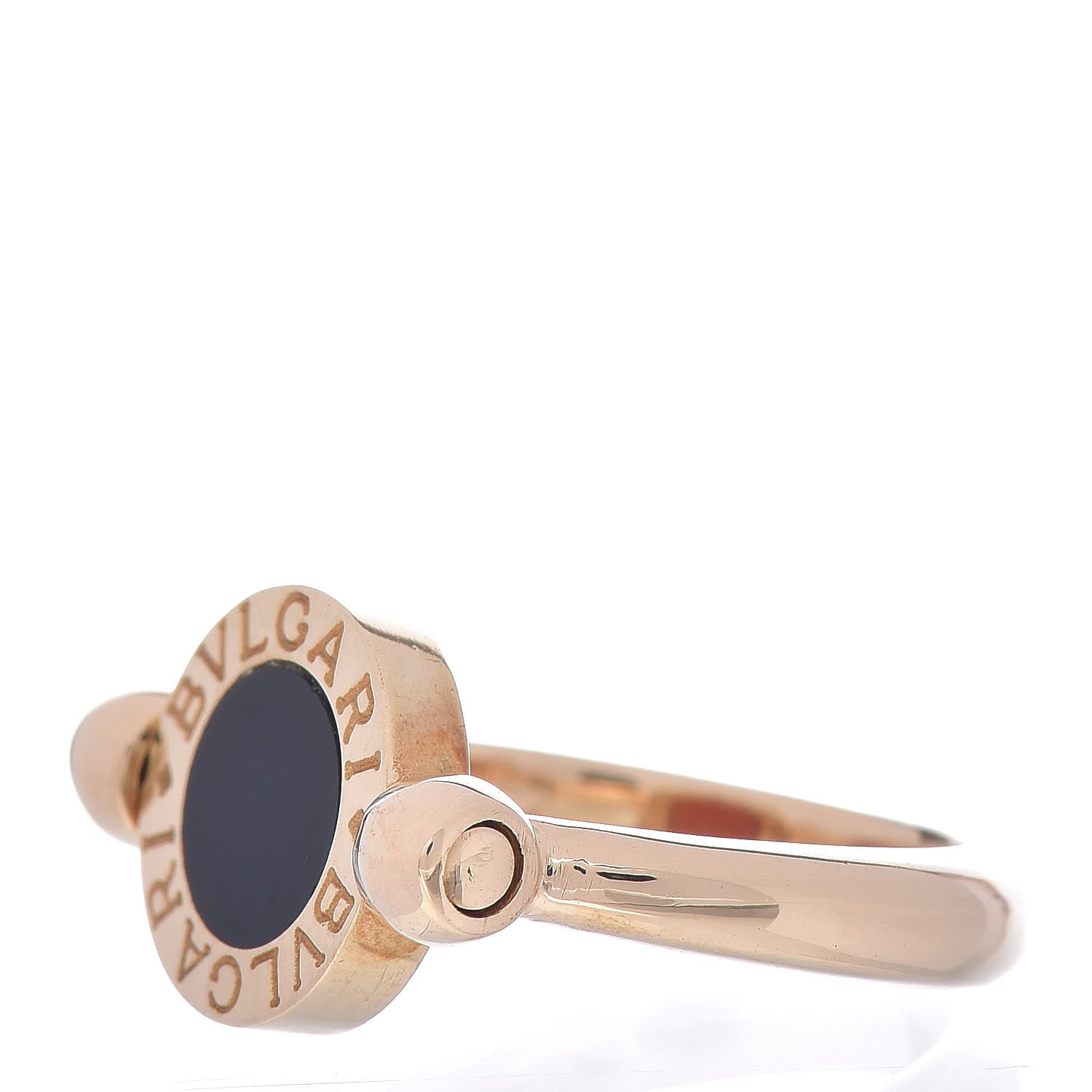 Bulgari 18K Yellow Gold Onyx Coral BVLGARI BVLGARI Ring 49 4.75 3 of 5