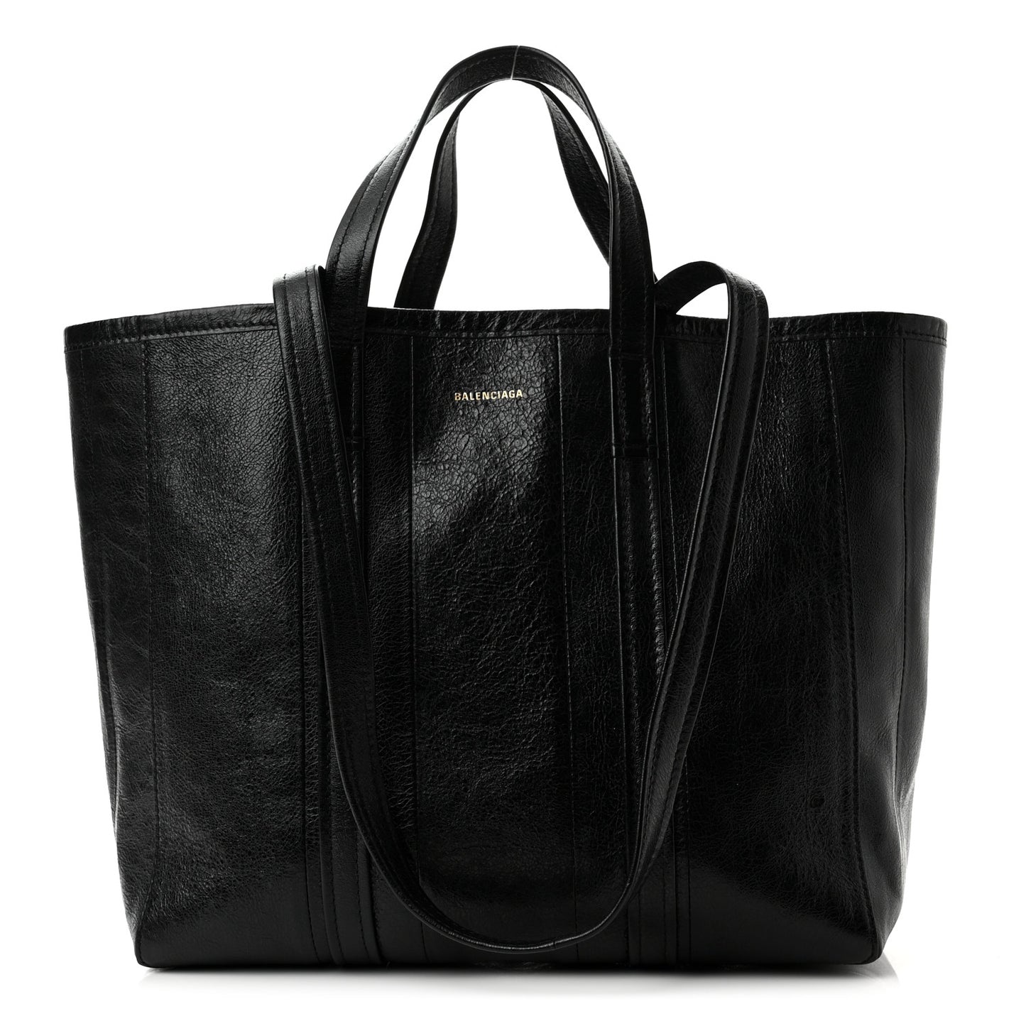 Agneau Arena Medium Barbes East West Shopper Black