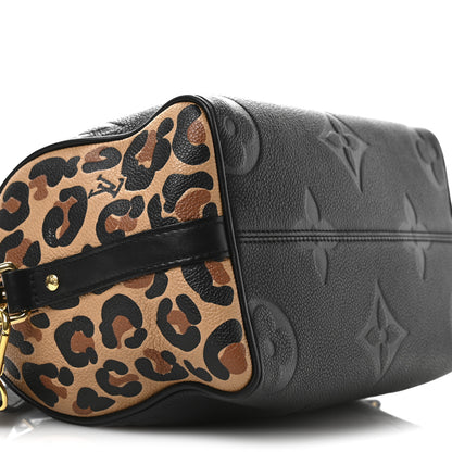 Louis Vuitton Empreinte Monogram Giant Wild At Heart Speedy Bandouliere 25 Black 8 of 9