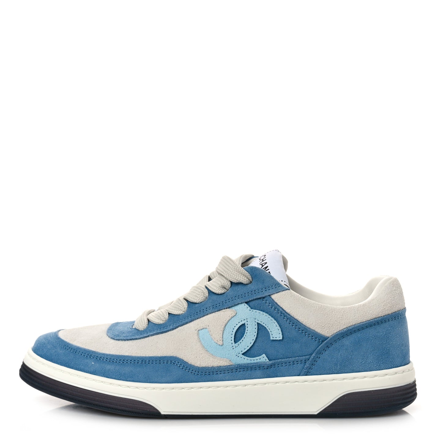 Suede Kidskin Womens CC Sneakers 38.5 White Blue