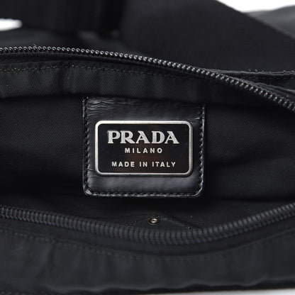 Prada Nylon Flat Messenger Bag Black 6 of 9